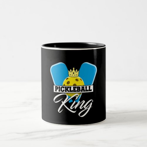Pickleball King _ Funny Pickleball Champion Two_Tone Coffee Mug