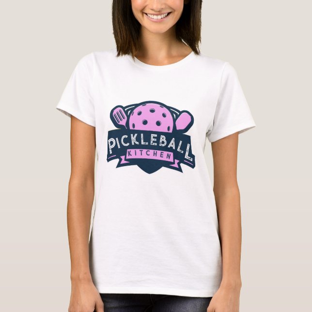 Pickleball Kitchen: Funny Bold Designs for Players T-Shirt (Front)