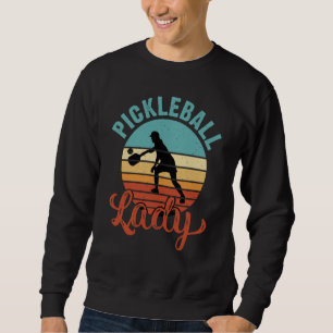 Pickleball Lady Player Retro Vintage  7 Sweatshirt
