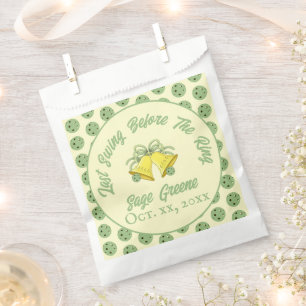 Pickleball Last Swing Before the Ring Sage & Cream Favor Bag