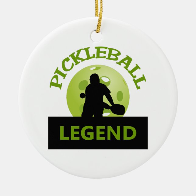 PICKLEBALL LEGEND CERAMIC ORNAMENT (Front)