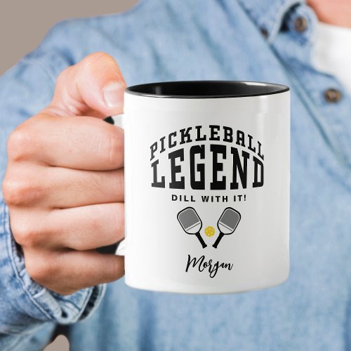 Pickleball Legend Custom Name Quote Cool Fun Cute Mug