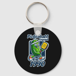 Pickleball legend established 1990 retro 36th keychain