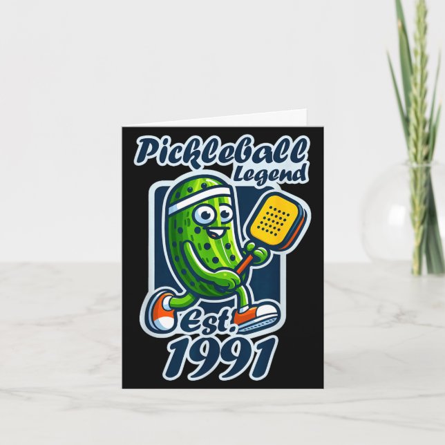 Pickleball legend established 1991 retro 35th card (Front)