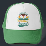 Pickleball Legend Monogram Gift Trucker Hat<br><div class="desc">This design may be personalized in the area provided by changing the photo and/or text. Or it can be customized by clicking Personalize this Template and then choosing the click to customize further option and delete or change the color of the background, add text, change the text color or style,...</div>