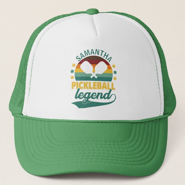 Pickleball Legend Monogram Gift Trucker Hat (Front)