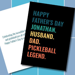 Pickleball Legend Personalized Father's Day  Holiday Card