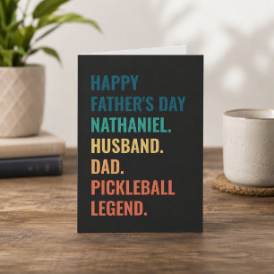 Pickleball Legend Personalized Father's Day Holiday Card
