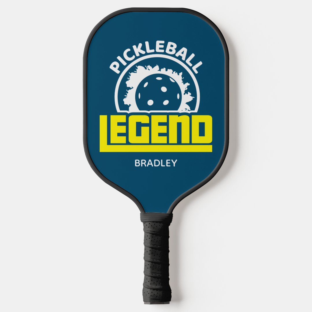Pickleball Legend Typography Personalized Name Pickleball Paddle Zazzle