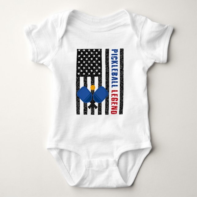 Pickleball Legend USA Baby Bodysuit (Front)