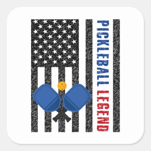 Pickleball Legend USA Square Sticker