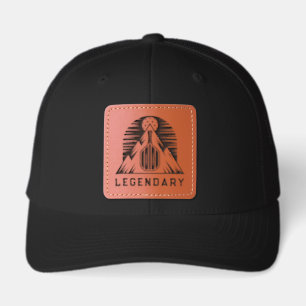 Pickleball LEGENDARY Pickleball Paddle Mountain Leather Patch Hat