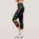 Pickleball Leggings Gray Rainbow Crop Capri