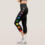Pickleball Leggings Gray Rainbow Crop Capri<br><div class="desc">Fun and funny pickleball theme cropped capri leggings with a simple rainbow inspired colorful pickle ball stripe down the side. Colors can be changed to match your favorite colors,  or team and club color scheme.</div>