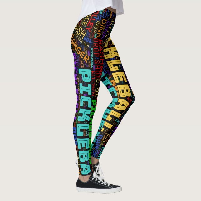 Pickleball lettering leggings (Right)