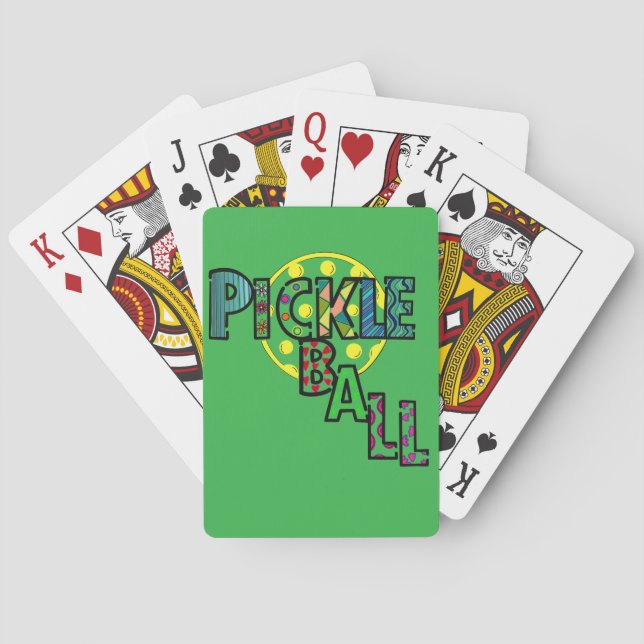 Pickleball lettering poker cards (Back)