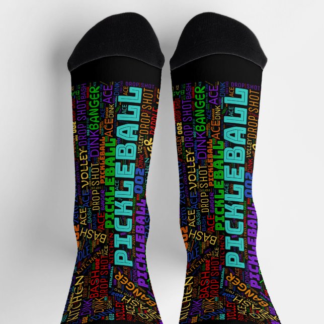 Pickleball lettering socks (Top)