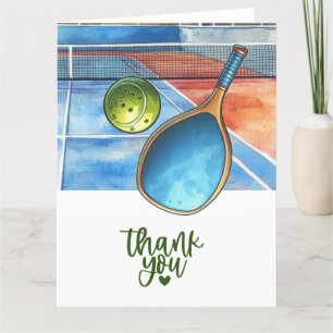 Pickleball letterpress thank you card