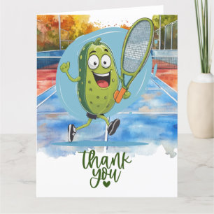 Pickleball letterpress thank you card