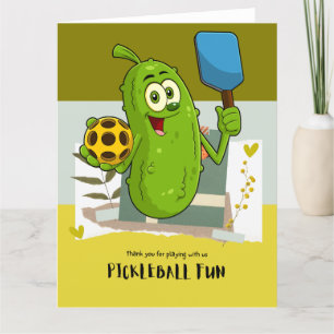 Pickleball  letterpress thank you card