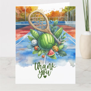 Pickleball letterpress thank you card