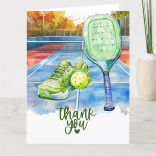 Pickleball letterpress thank you card