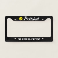 Pickleball license plate frame Eat Sleep Play