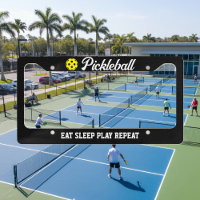 Pickleball license plate frame Eat Sleep Play