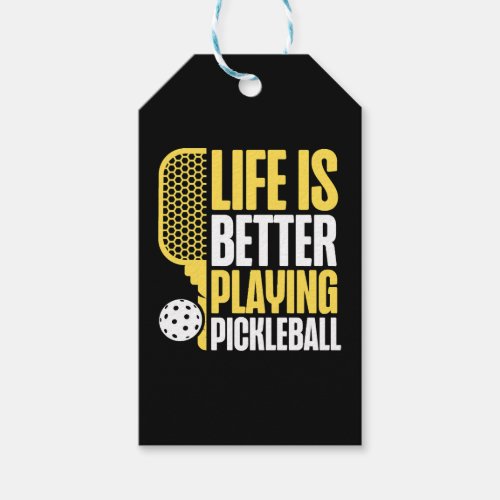 Pickleball Life Is Better Playing  Gift Tags