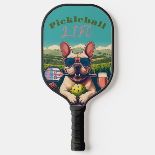 Pickleball Life Paddle _ French Bulldog  Ros