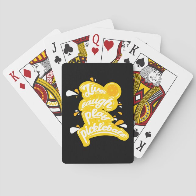 Pickleball - Live Laugh Play Pickleball Poker Cards (Back)