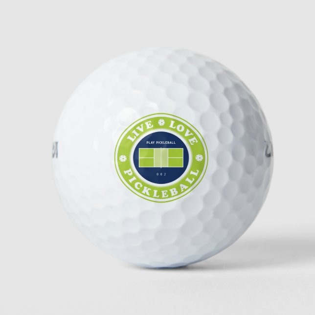 Pickleball: live life pickleball golf balls (Front)