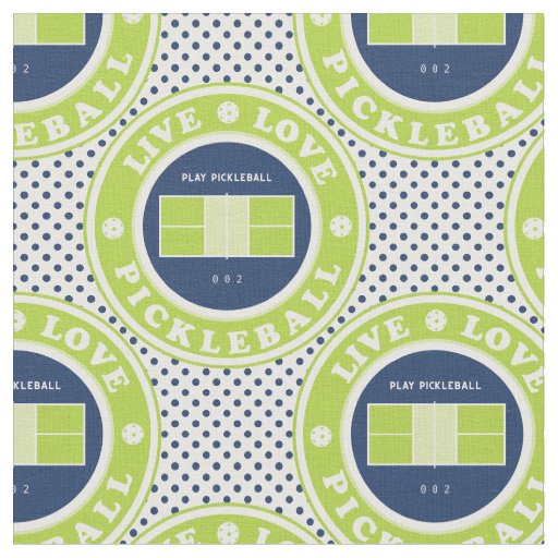 Pickleball - live, love and pickleball fabric