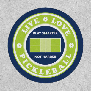 Pickleball: live, love, pickleball, custom text pa patch