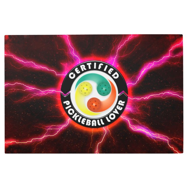 Pickleball Logo Options Metal Wall Art (Front)