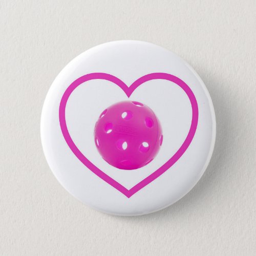 Pickleball love pink pickle ball sport pink button