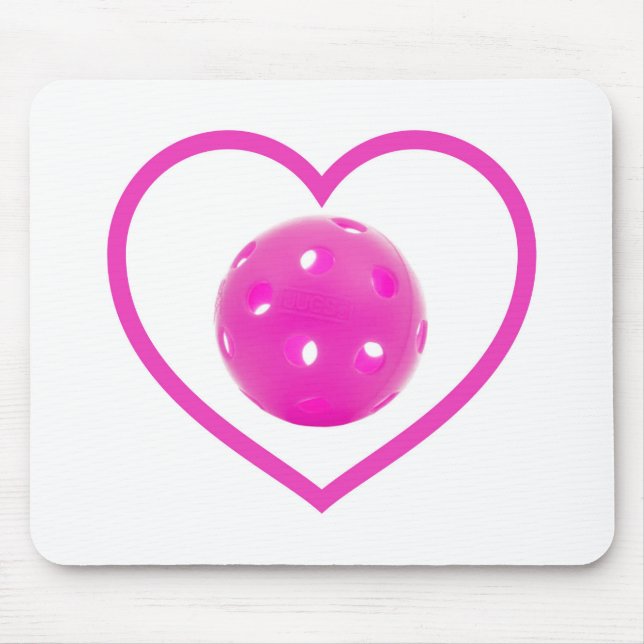 Pickleball love pink pickle ball sport pink mouse pad (Front)
