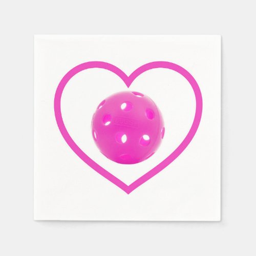 Pickleball love pink pickle ball sport pink napkins