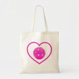 Pickleball love pink pickle ball sport pink tote bag