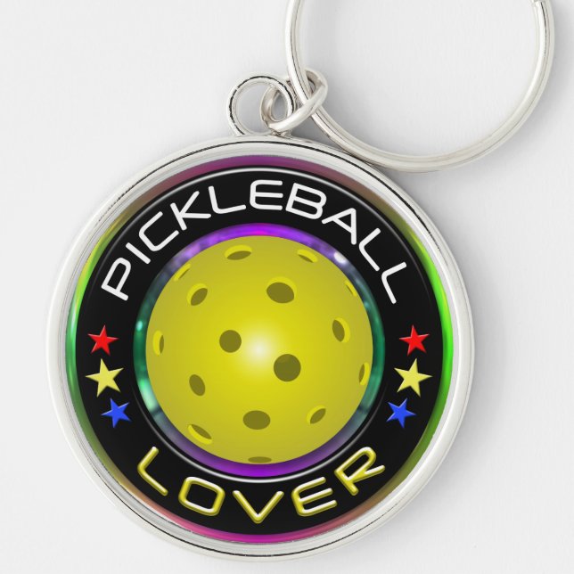 Pickleball Lover 1 Options Keychain (Front)