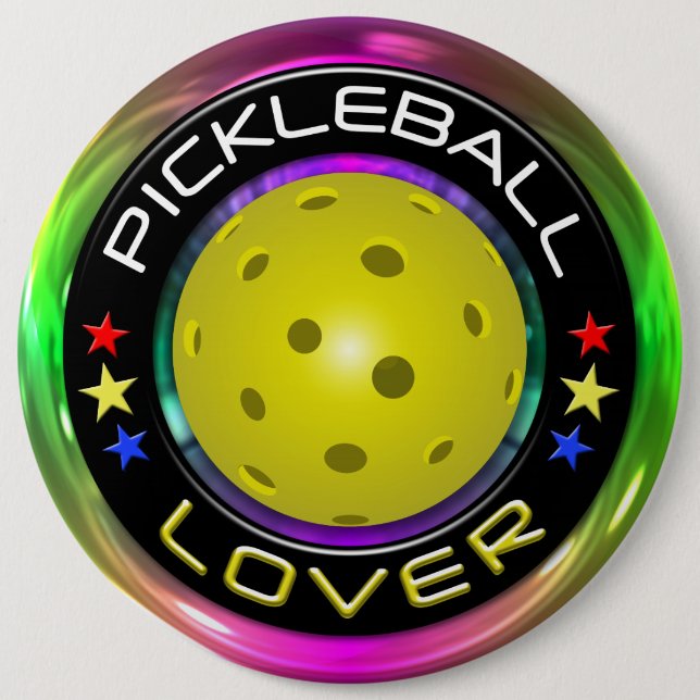 Pickleball Lover 1 Options Pinback Button (Front)