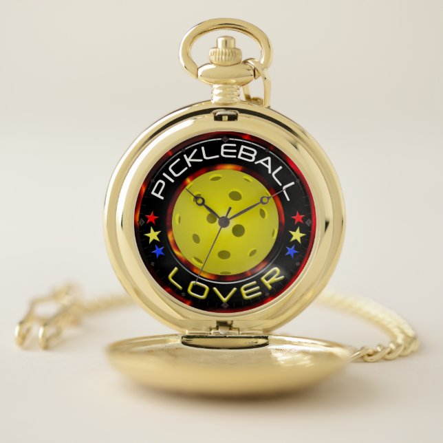 Pickleball Lover 1 Options Pocket Watch (Inside)