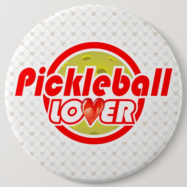 Pickleball Lover 2-2B Image Options Pinback Button (Front)
