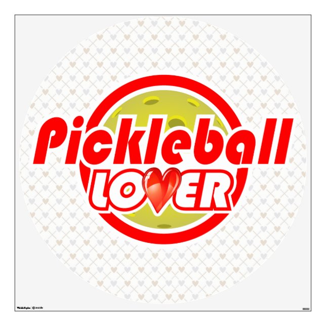 Pickleball Lover 2A-2B Options Wall Sticker (Front)