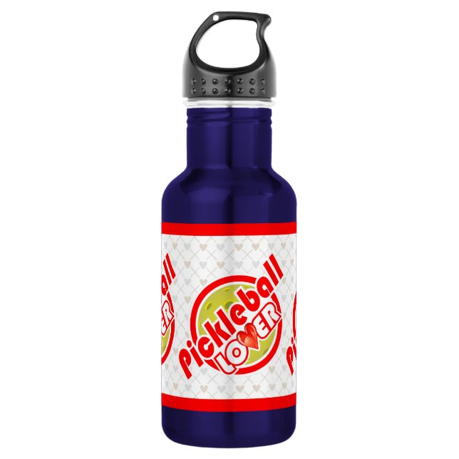 Pickleball Lover 2A Options Water Bottle (Front)