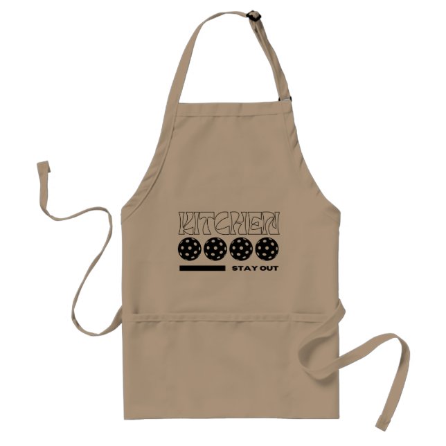Pickleball Lover Apron: Stay out of the Kitchen Adult Apron (Front)