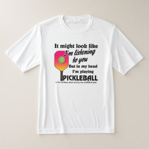 Pickleball Lover In My Head I'm Playing Pickleball T-Shirt
