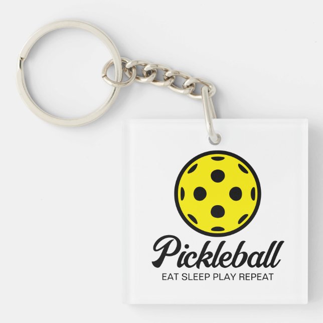 Pickleball lover keychain gift for players (Front)
