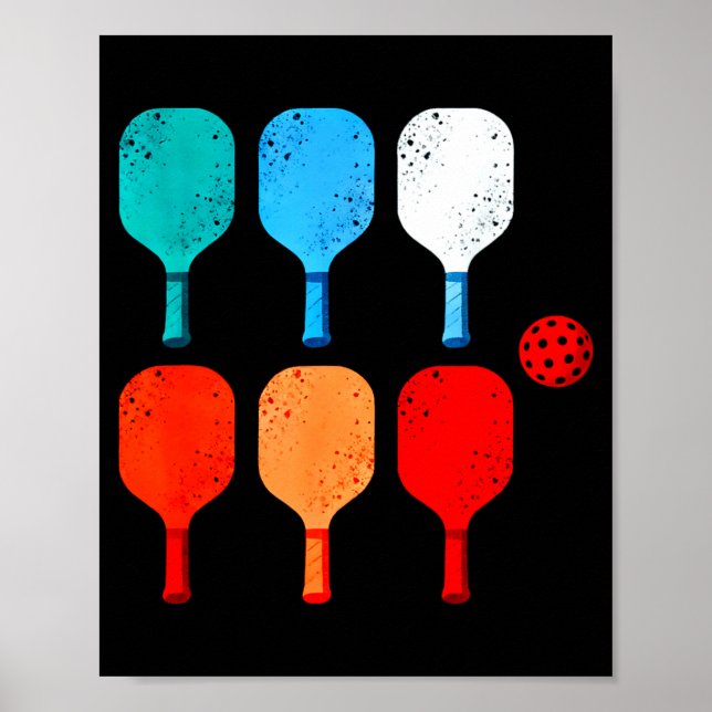 Pickleball lover paddle sport  poster (Front)