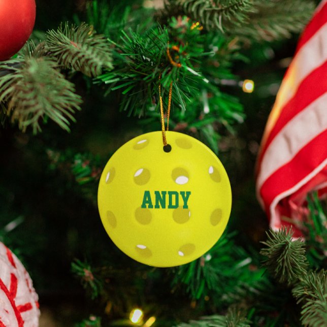 Pickleball Lover Personalized Metal Ornament (Creator Uploaded)